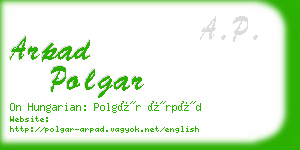 arpad polgar business card